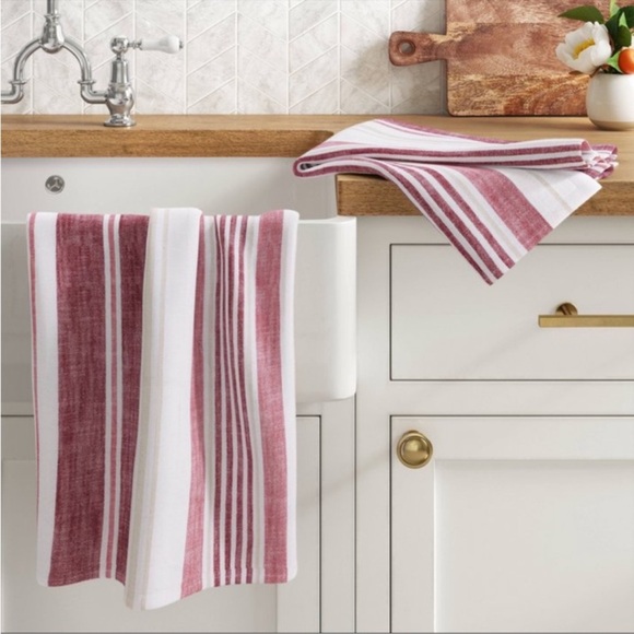 Threshold Set of 2x 2pk Cotton Plain Woven Kitchen Towels